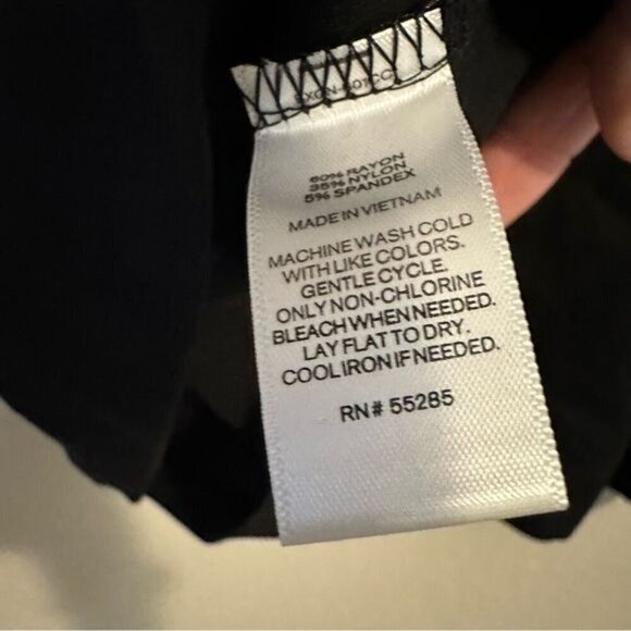 Express Black Crew Neck Tie Waist Gramercy Tee Size Medium - Picture 8 of 12